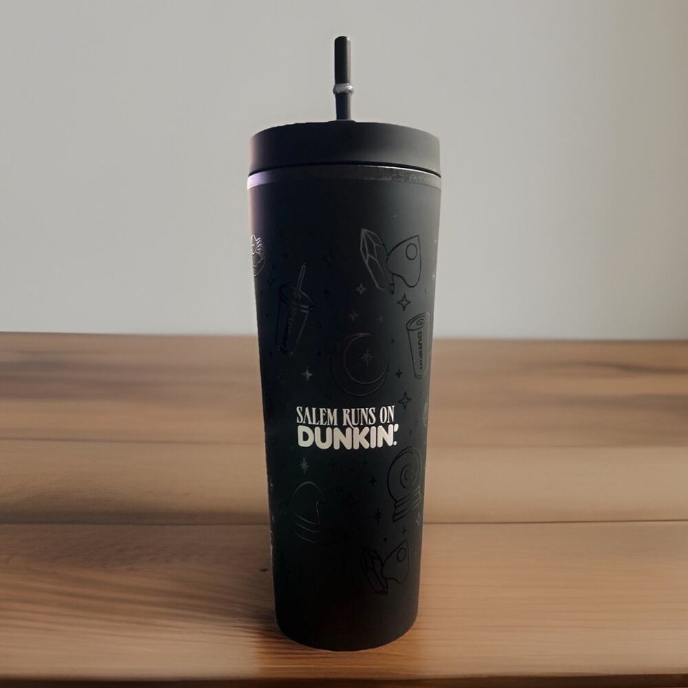 2025 Salem Mass Runs On Dunkin Donuts Halloween Collectible Tumbler Cup 18oz NEW